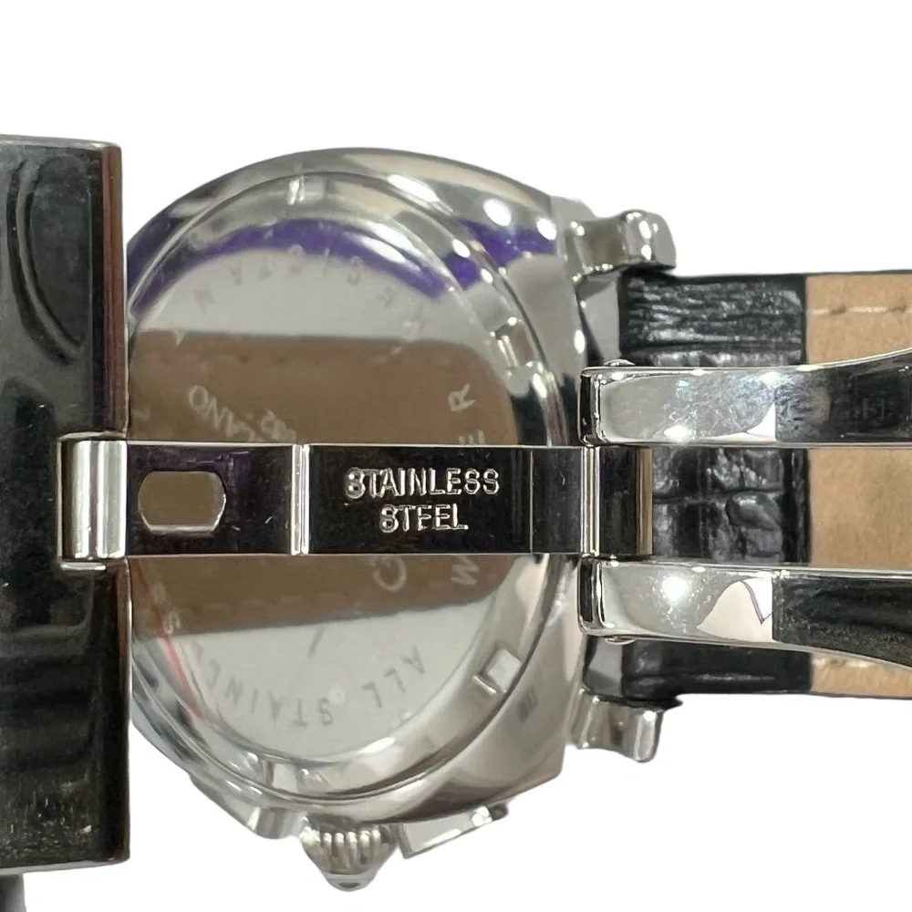 GIORGIO MILANO STAINLESS STEEL BLACK DIAL QUARTZ WATCH 864ST032